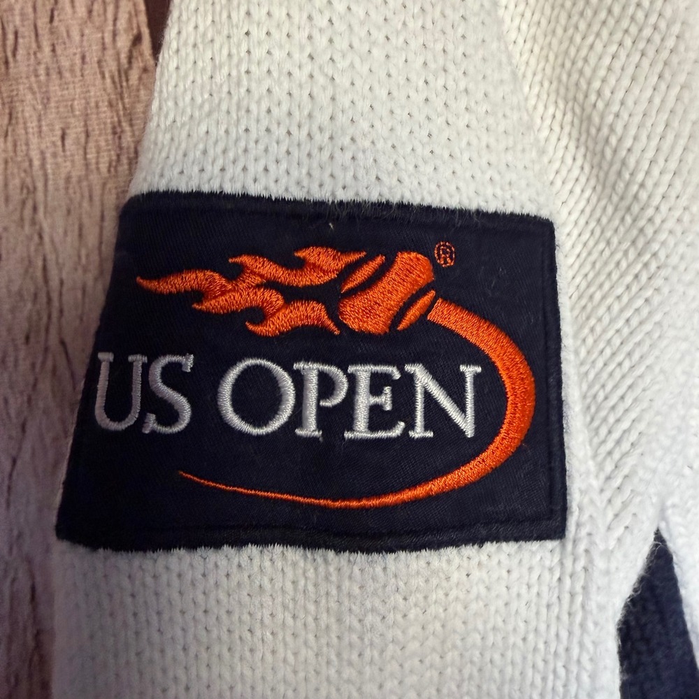 Ralph Lauren US Open Zip Knit Cardigan Sweater Preppy Tennis Tenniscore Size XL - Picture 8 of 10